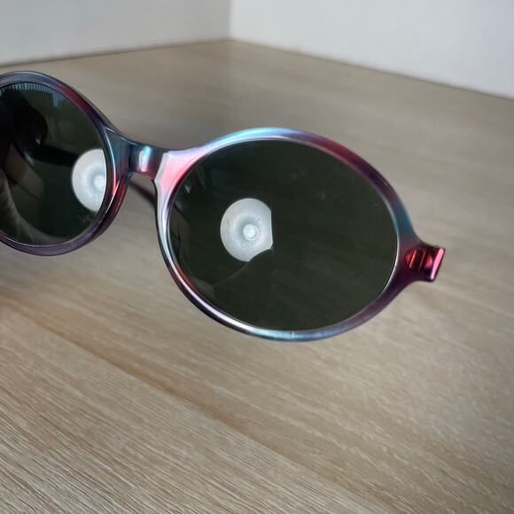Vintage Bausch & Lomb Oberlin Sunglasses RARE! Oval Purple Blue Canada READ main image 8